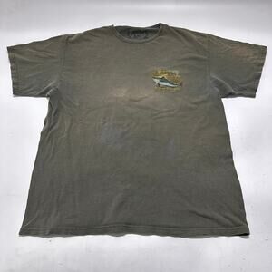 Fisherman T Shirt Hooked On You Fishing Charters We Book Em You Hook Em XL FLAW
